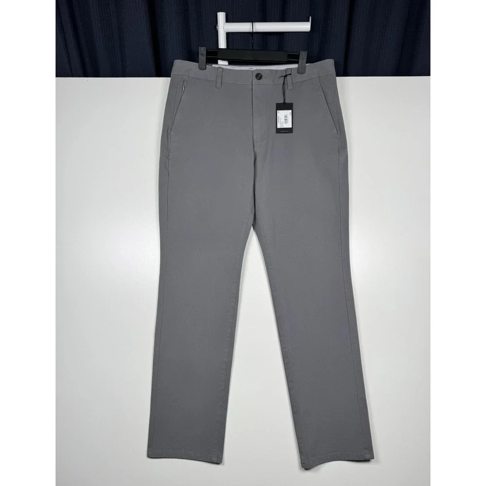 New $99 Bonobos Stretch Washed Chino Slim Fit Pants Graphic Gray 33x30 - Read